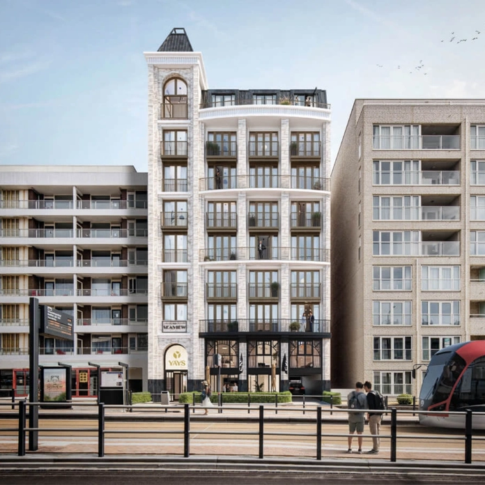 Vooraanzicht van hotel Seaview in Scheveningen na renovatie