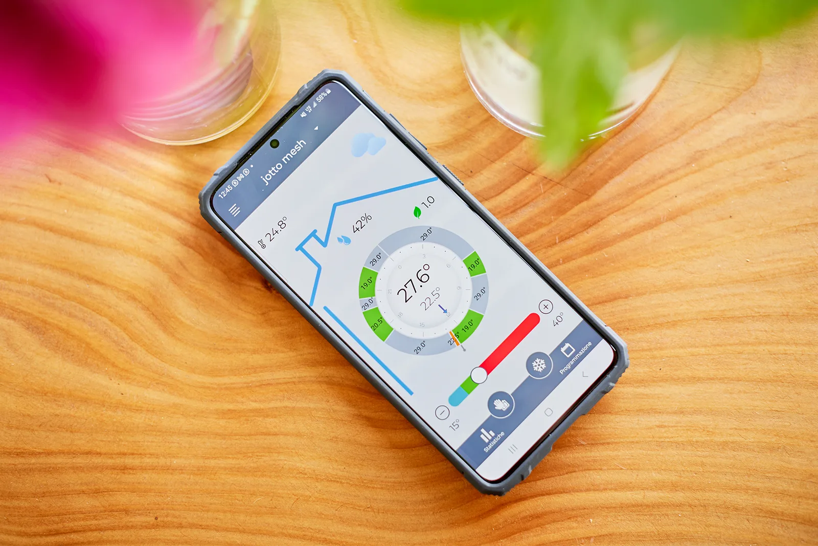HR energy app op een mobiele telefoon