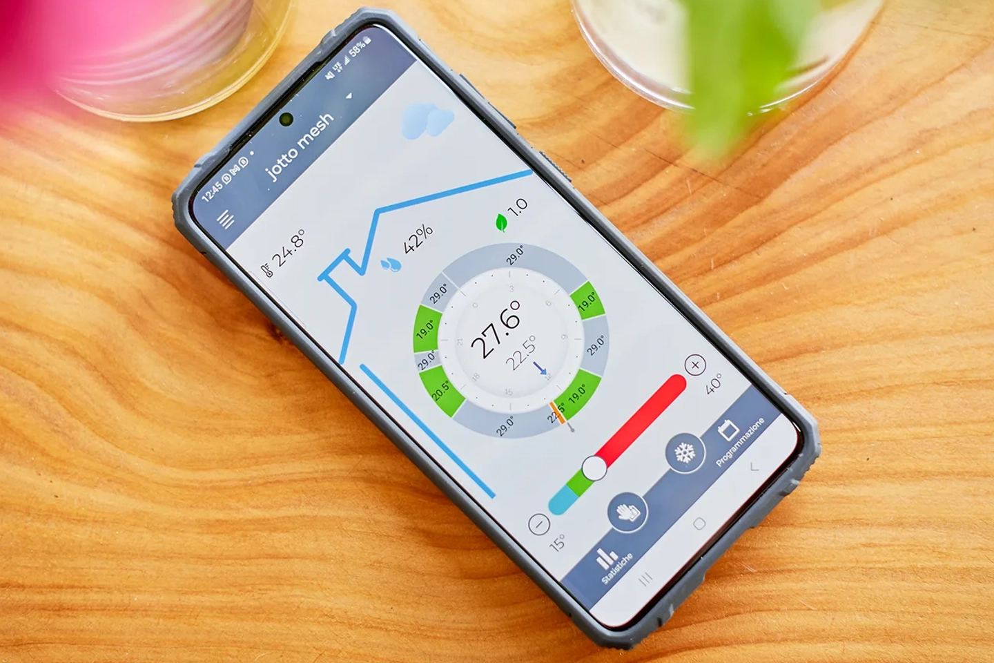 HR energy app op een mobiele telefoon