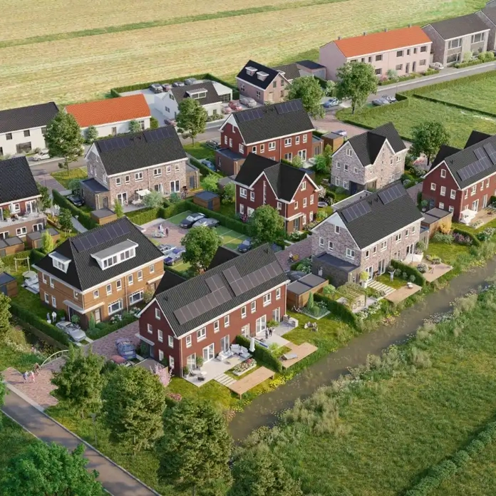 Nieuwbouwproject met PVT-installatie op woningen in Werkhoven