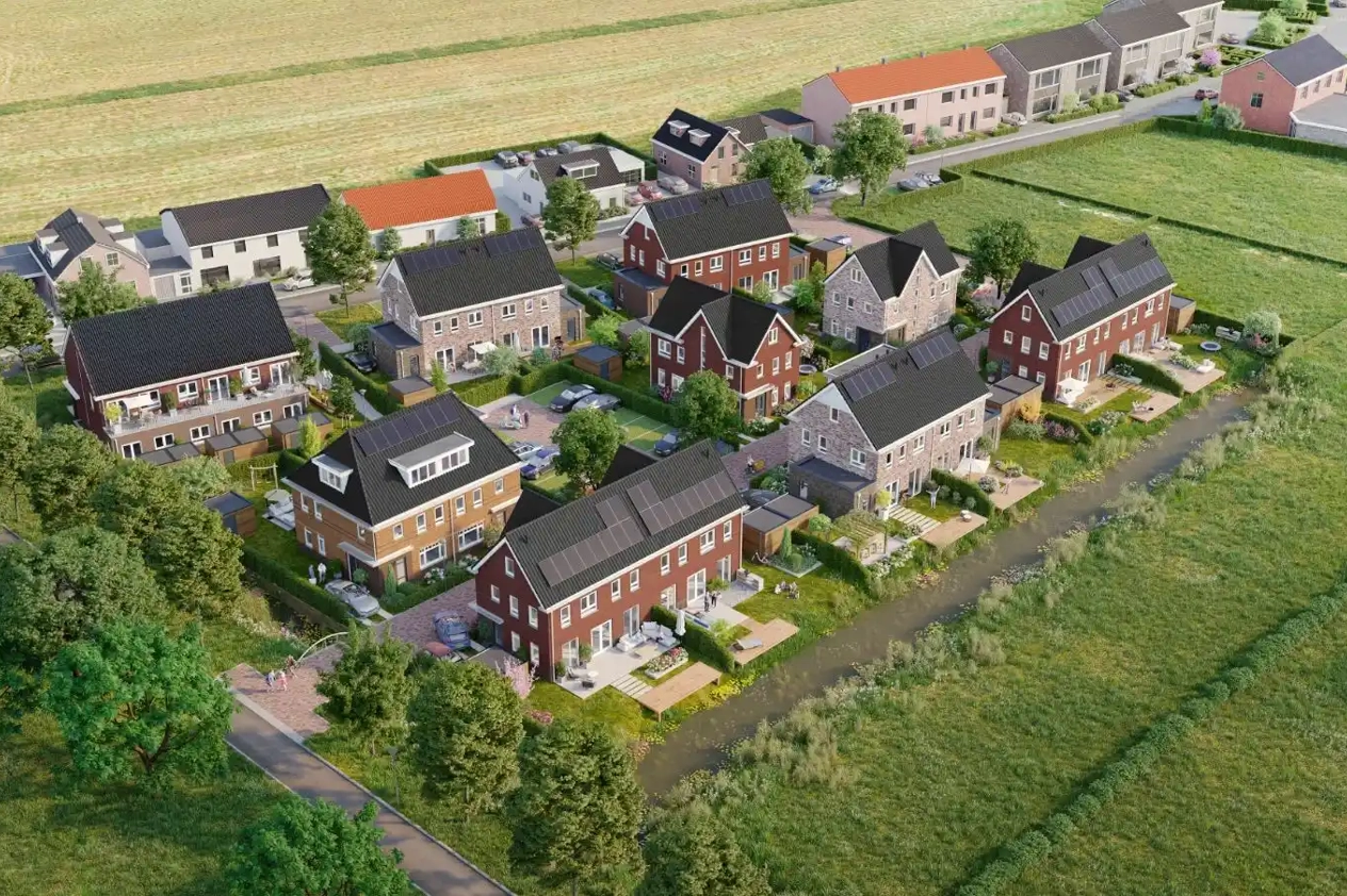 Nieuwbouwproject met PVT-installatie op woningen in Werkhoven